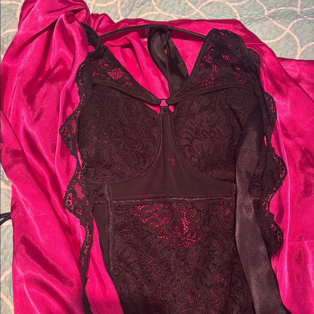 Dreamgirl Black Lace Bodysuit